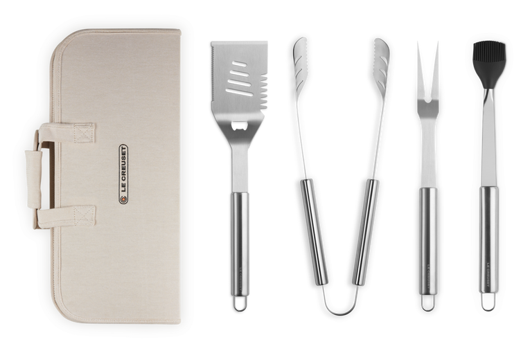 Set of 4 Stainless Steel Bbq Tools and Carry Bag