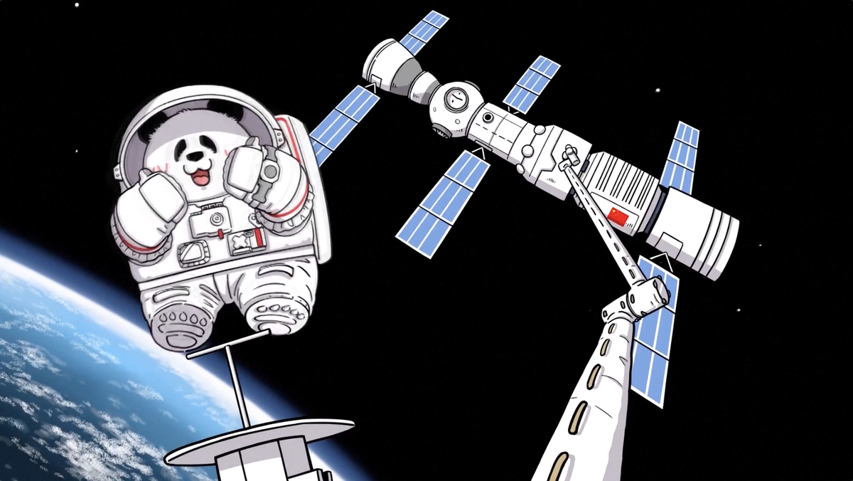 Twinkle, Twinkle, Little Panda: Adorable cartoon shows astronaut life on Chinese..