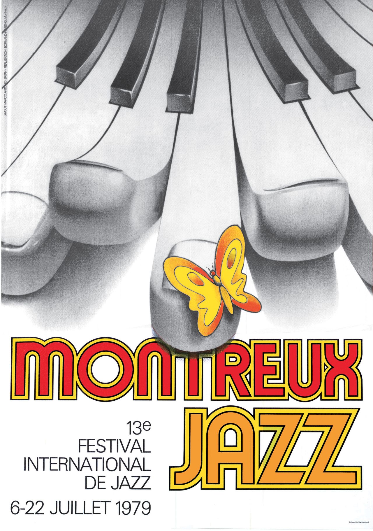 Fondation du Festival de Jazz de Montreux, 1979, artwork by Bruno Caeng