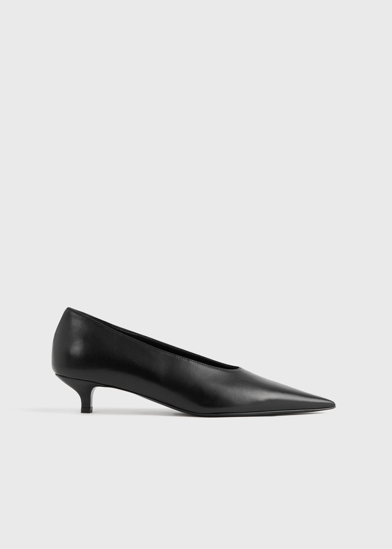 Sharp Nappa Kitten Pumps Black - 35