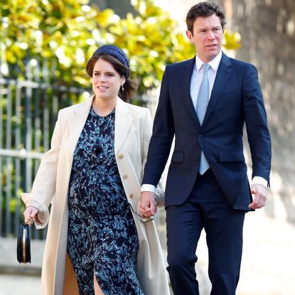Princess Eugenie wears a Whistles dress to royal Easter Service.