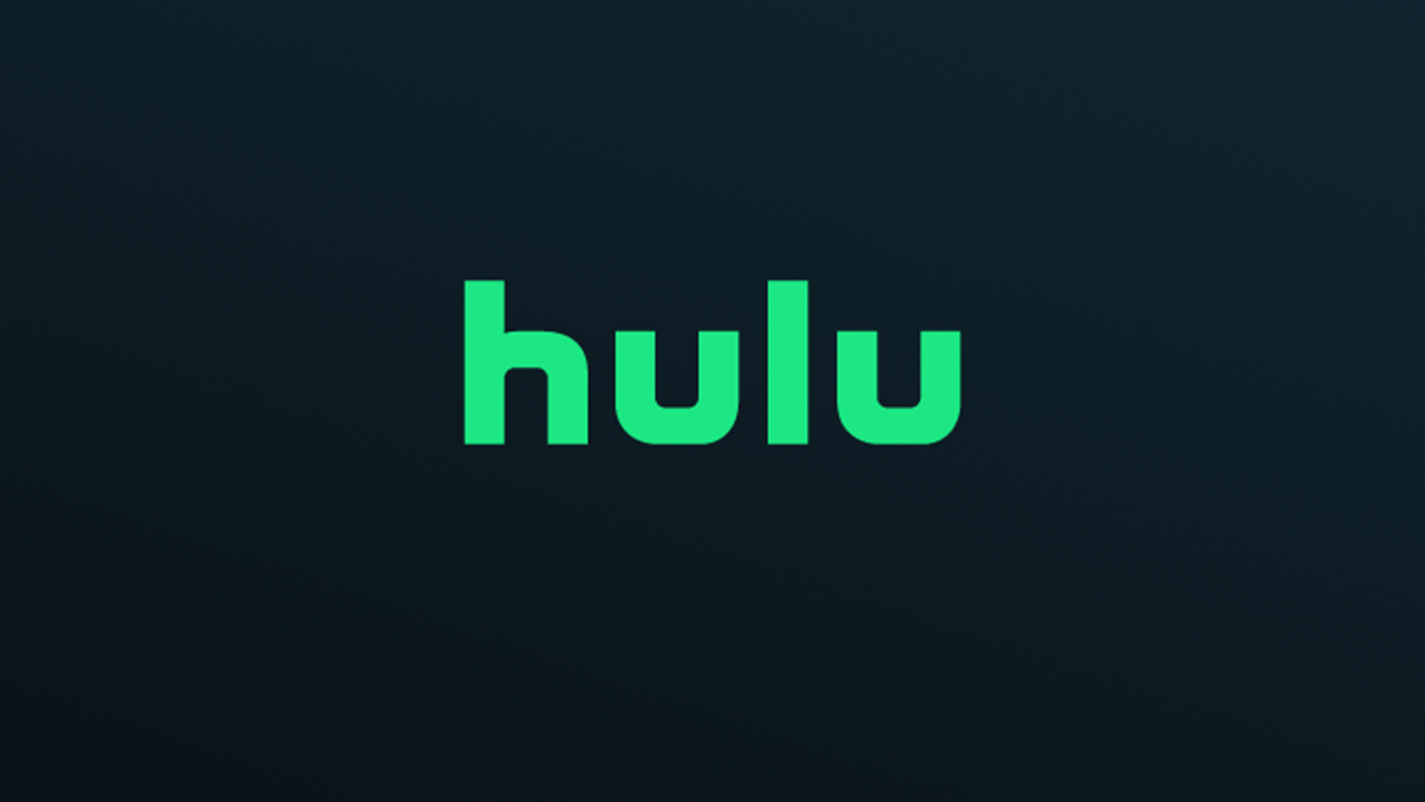 The Hulu logo in green on a black background
