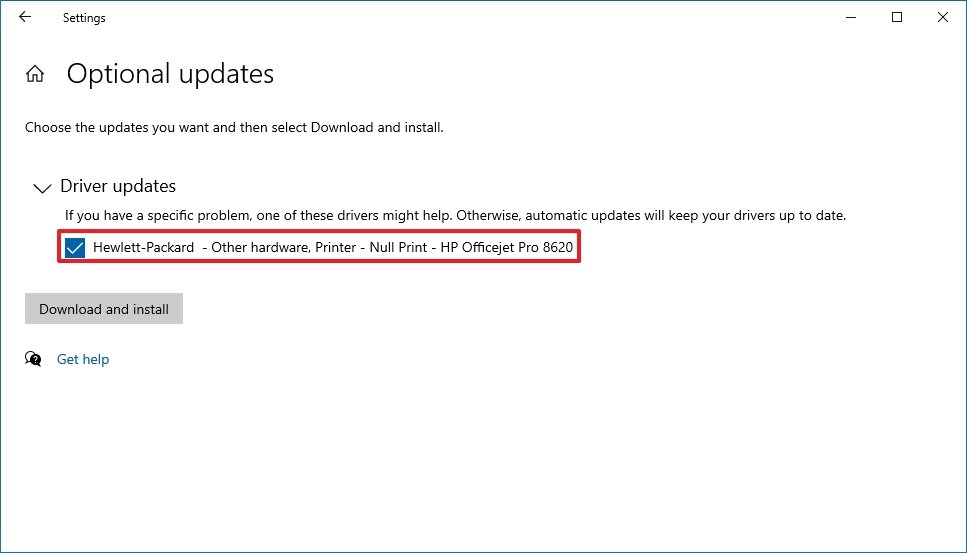 Windows Update download driver updates