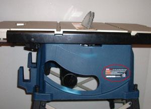 Ryobi RTS20 table saw.