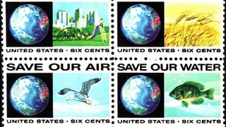 Image of US stamps highlighting environmental issues
