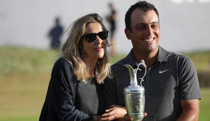 Molinari with his wife after winning the open