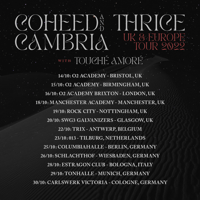 Coheed And Cambria announce UK and European tour dates for October Louder