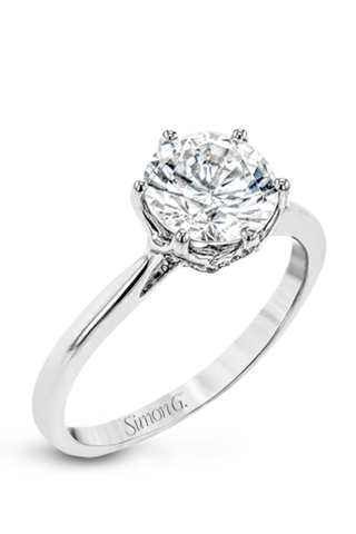 Best Engagement Ring Brands 2023 | Round-Cut Engagement Ring in 18k Gold with Diamonds 