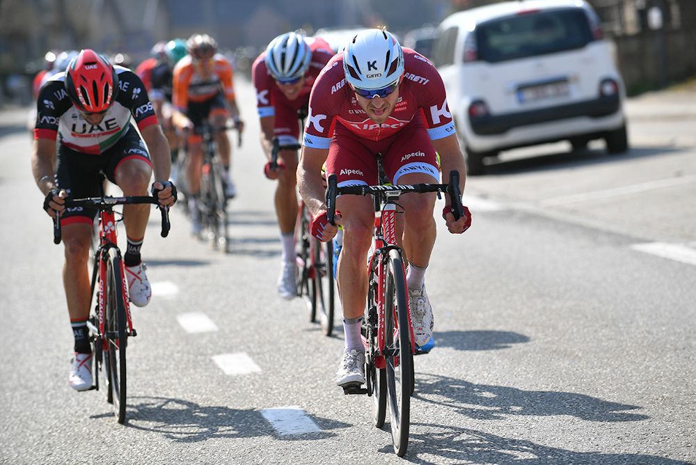 Kristoff in action during stage 1 at Three Days of De Panne