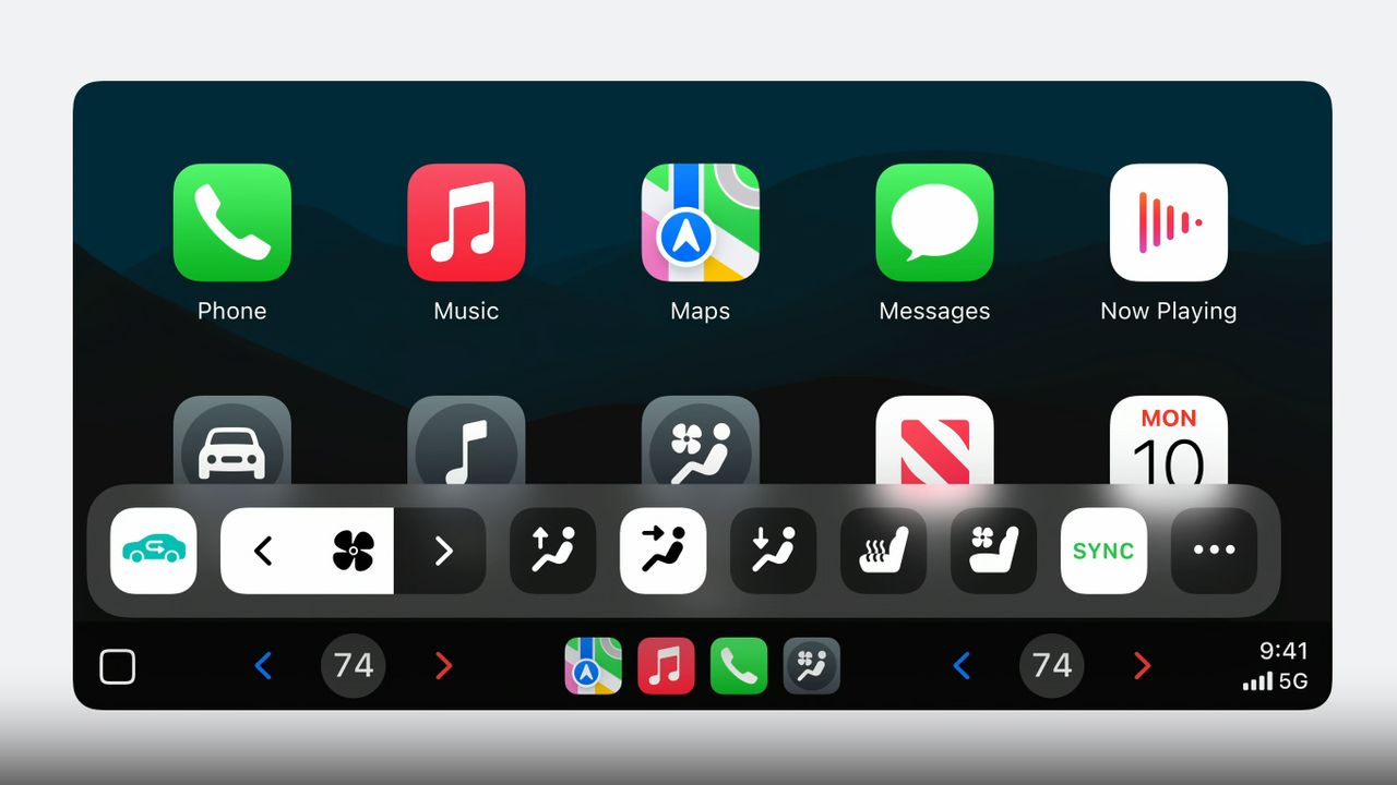 Apple CarPlay climate controls