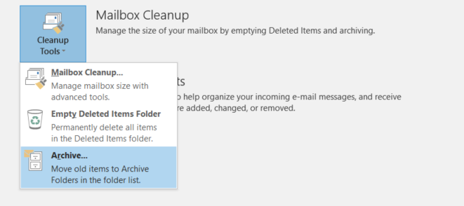 Outlook почта. Archive сеттинг. Linked Mailbox.