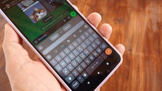 Gboard translate keyboard on Android phone.