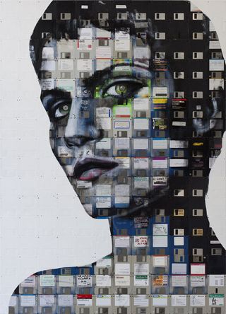 floppy disk paintings