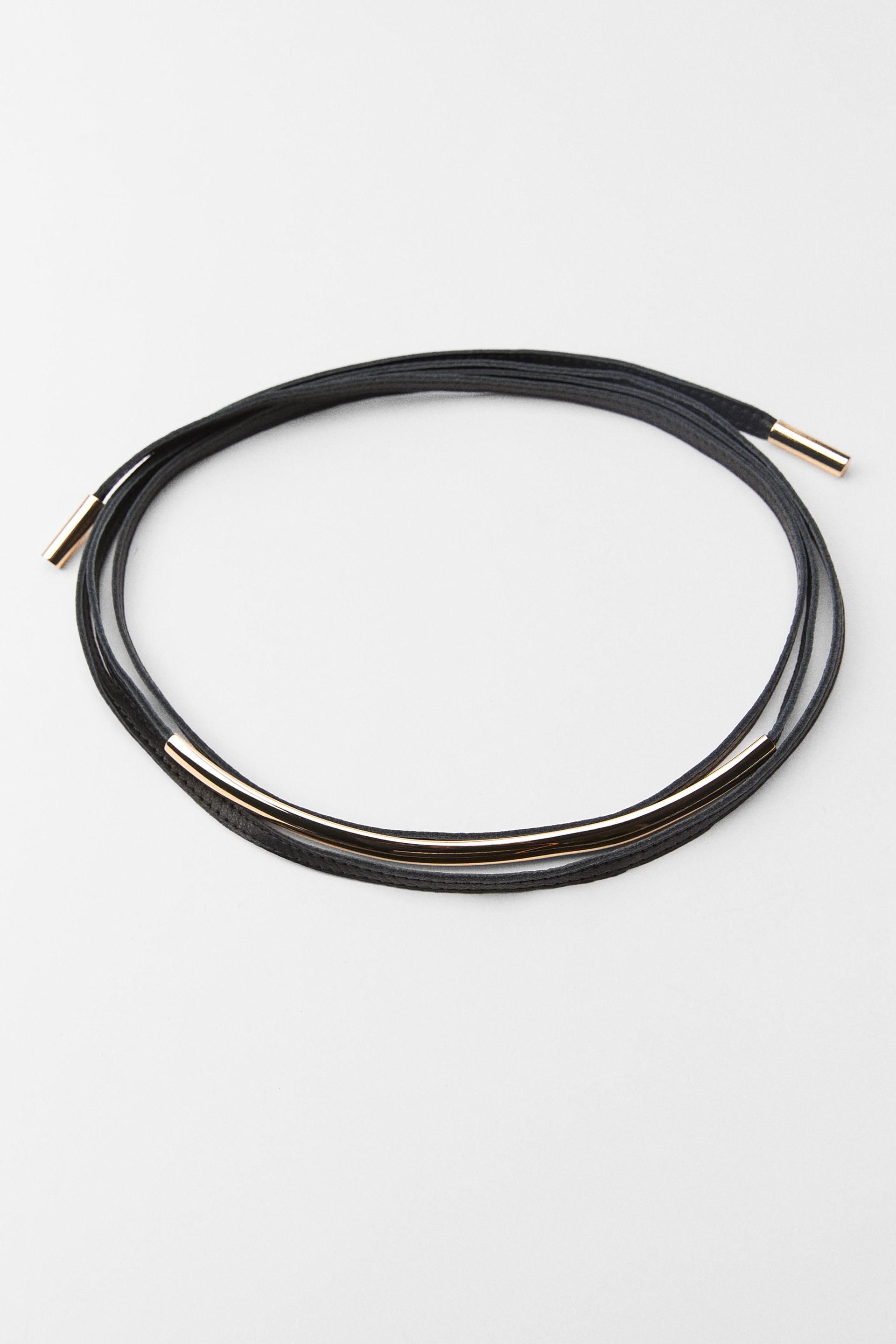 Flat Leather Tubular Belt