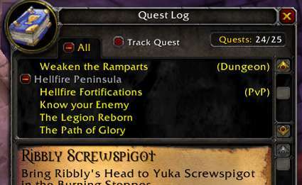 Characters can now have up to 25 active quests.
