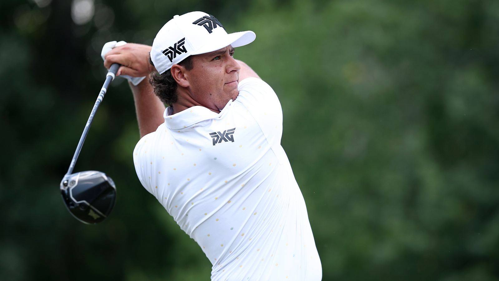 Aldrich Potgieter hits a driver off the tee