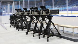 TV cameras at the Beijing 2022 Winter Olympic Games