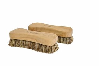 2 Naturolic All-Natural Wooden Scrub Brush Set with bristles