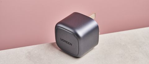 UGreen Nexode Mini 30W against pink background