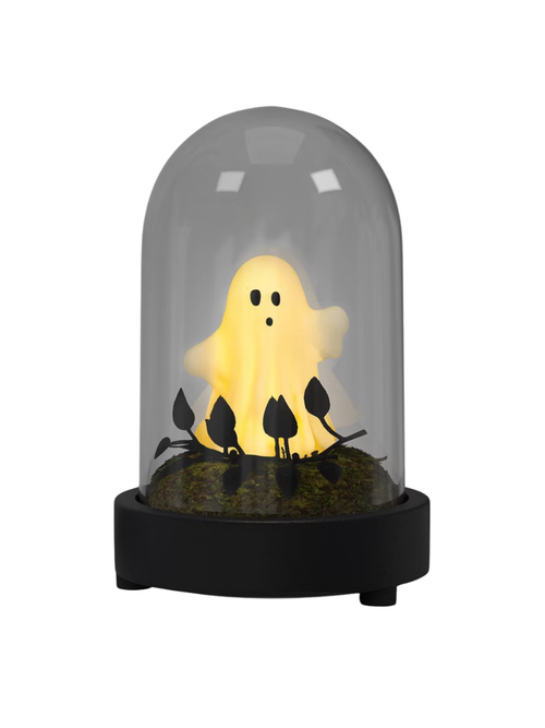 Lit Plastic Ghost in Dome Cloche&nbsp;