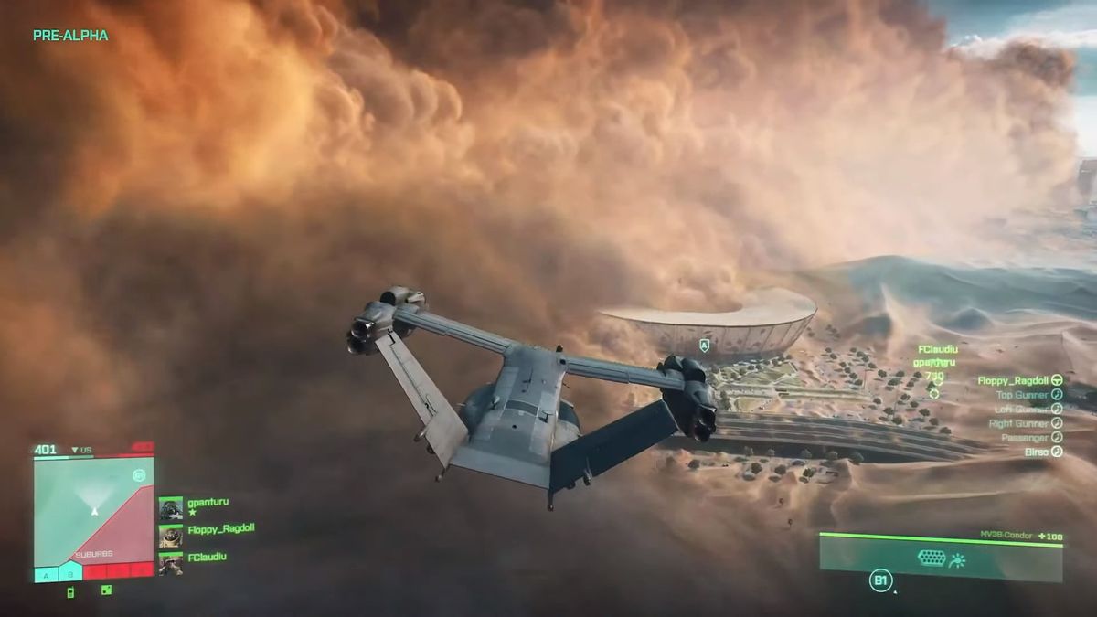 Here's pre-alpha gameplay of Battlefield 2042's massive multiplayer battles