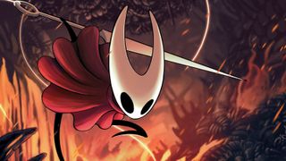 Hollow Knight: Silksong — Hornet, the heroine of the Hollow Knight sequel, leaping into action.