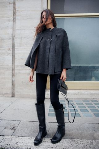 Knitted Cape Coat