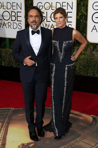 Alejandro González Iñárritu & Maria Eladia Hagerman at the Golden Globes 2016