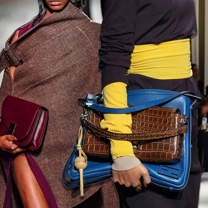 Fall 2024 Bag Trend seen at Fendi, Gucci, and Ferragamo.