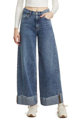 Sofie Cuffed High Waist Wide Leg Jeans