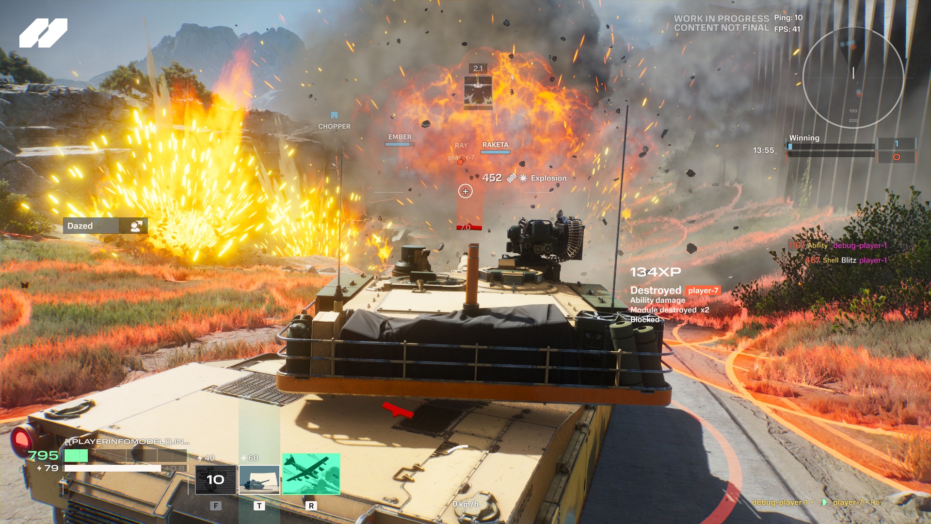 Tank combat with a heck of a lot of explosions happening