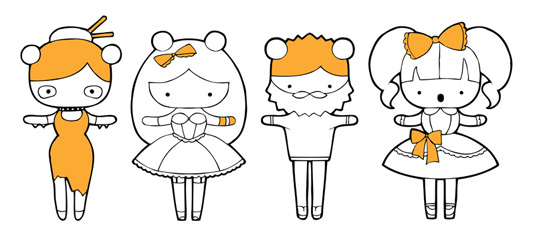 Kawaii design: asymmetry