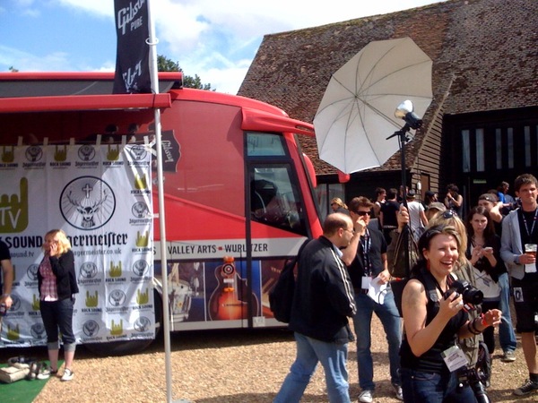 The Gibson Bus, seen here at Sonisphere, is on its way to Cornwall