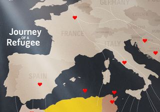 The map shows how support for the refugees is building in real time