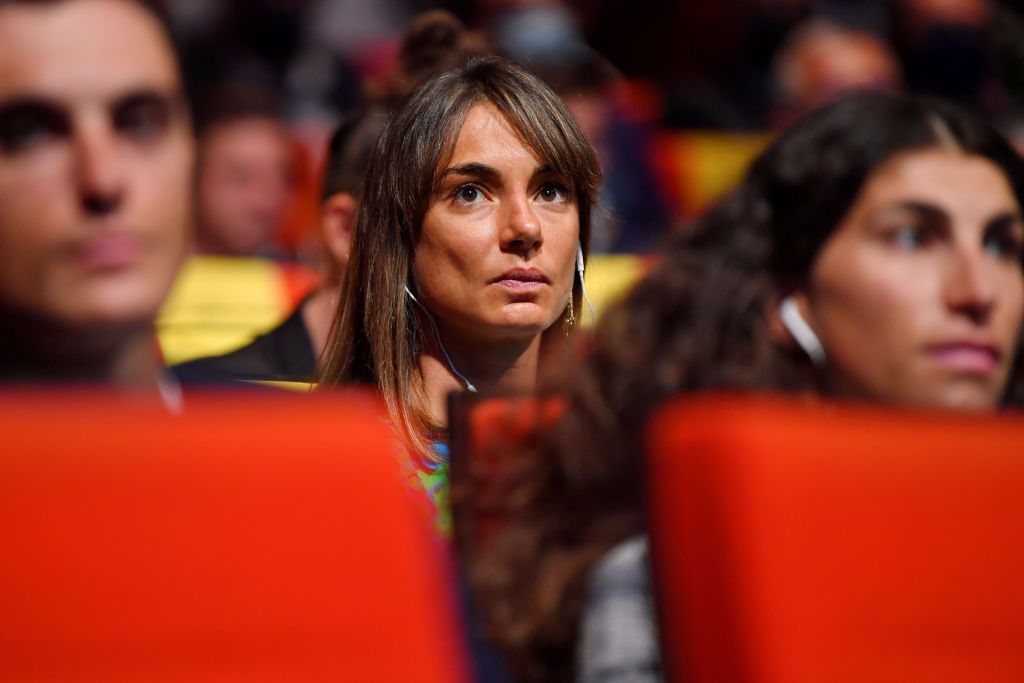 PARIS FRANCE OCTOBER 14 Ashleigh Moolman Pasio of South Africa and Team SD Worx during the 109th Tour de France 2022 And 1st Tour de France Femmes 2022 Route Presentation TDF2022 LeTour on October 14 2021 in Paris France Photo by Luc ClaessenGetty Images