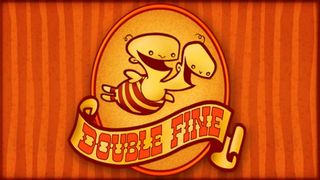 The Double Fine logo, a two-headed baby