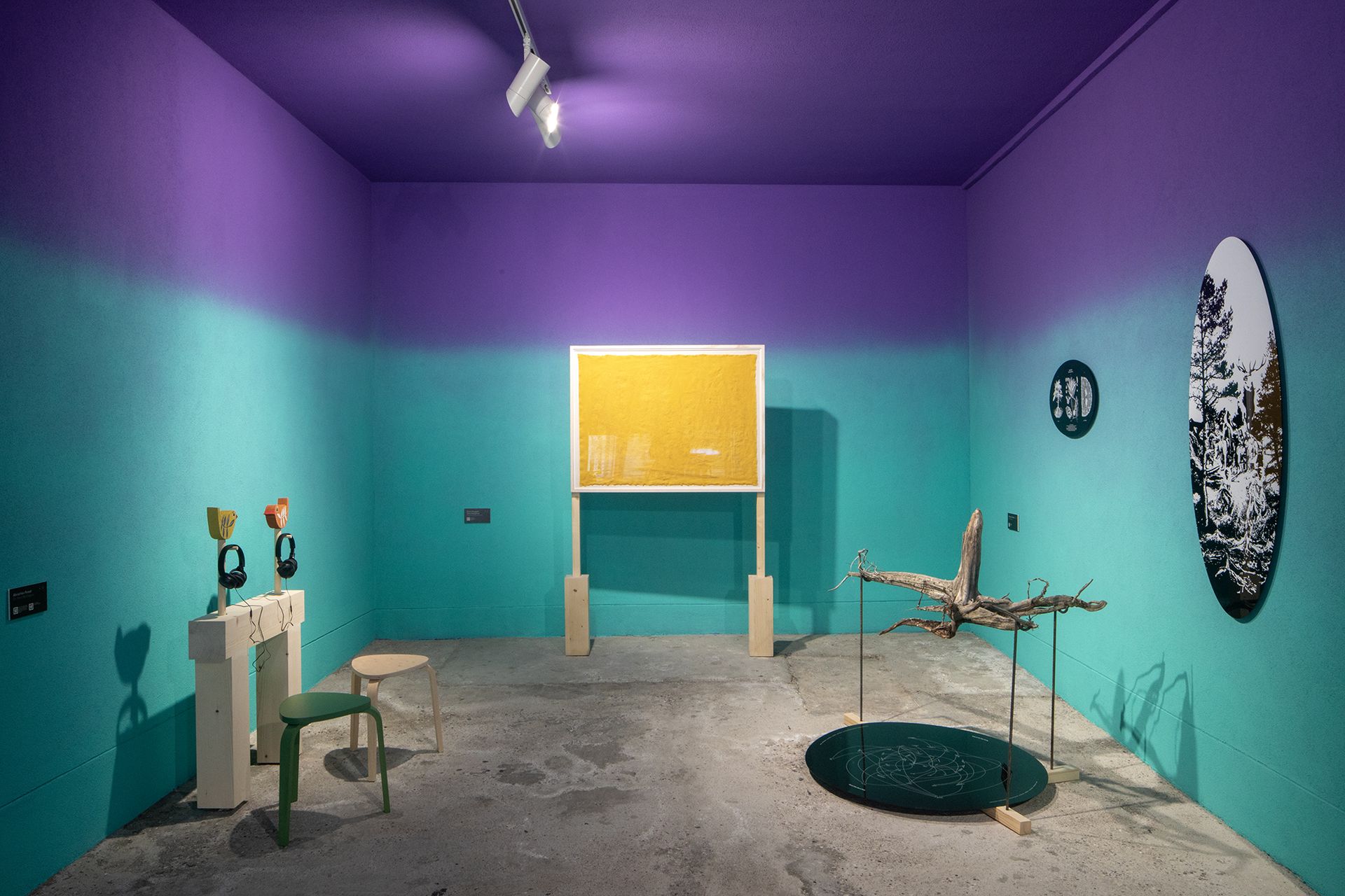 colourful interior of the scotland in venice installation