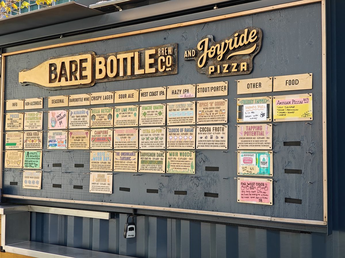 Beer menu at 2x zoom by OnePlus 13R