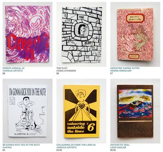 Just some of the zines on offer in the gallery