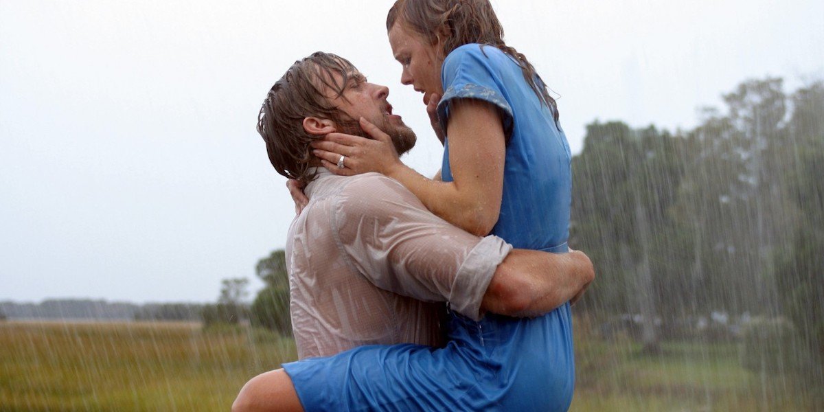 Ryan Gosling and Rachel McAdams in The Notebook