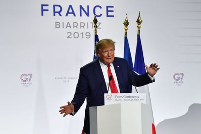 Trump holds a press conference in France