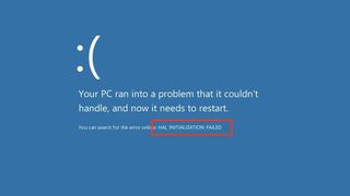 A screenshot of the Windows Blue Screen of Death error