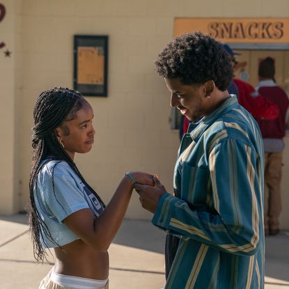 Lovie Simone as Keisha Clark and Michael Cooper Jr. as Justin Edwards in Episode 102 of Forever.