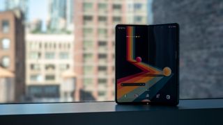 The large, folding inner display of the Samsung Galaxy Z Fold 4