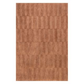 Starke Broken Stripe Wool Rug | Rust