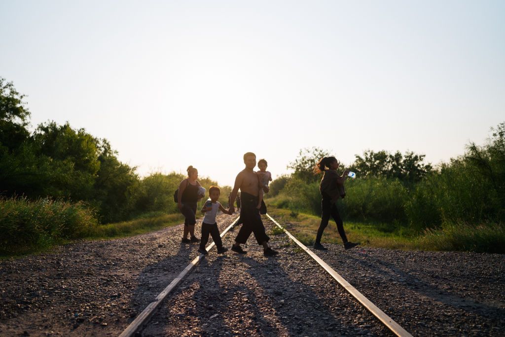 Migrants at border.