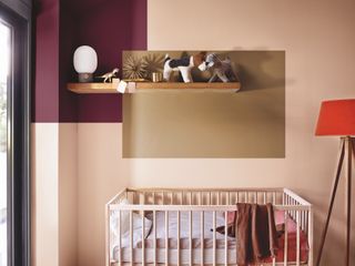 Nursery painted using Dulux Spiced Honey