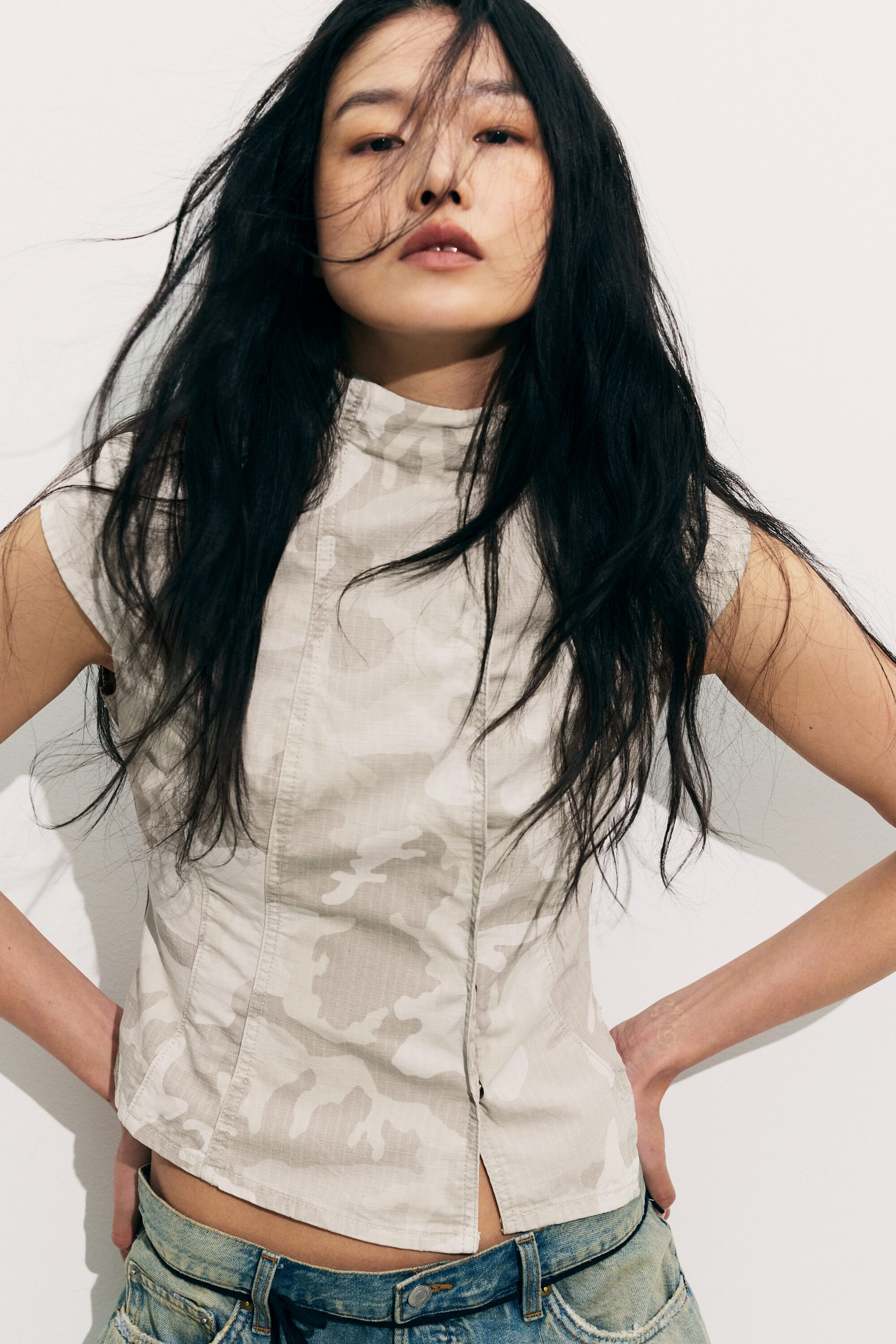 Structured Asymmetric Cotton Top