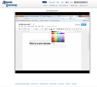 Video Tutorial: Google Docs – Formatting Text