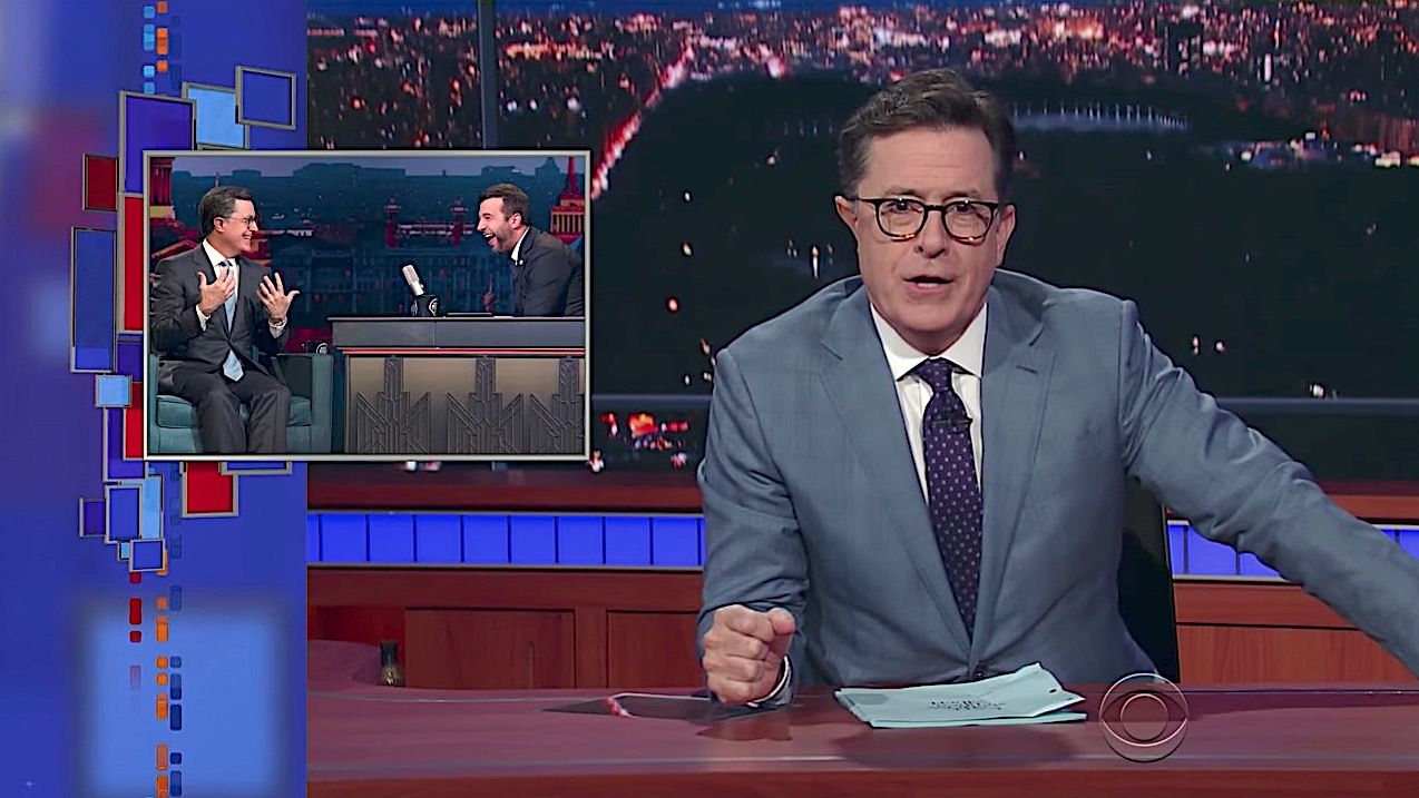 Stephen Colbert shows himself on Russian late-night TV